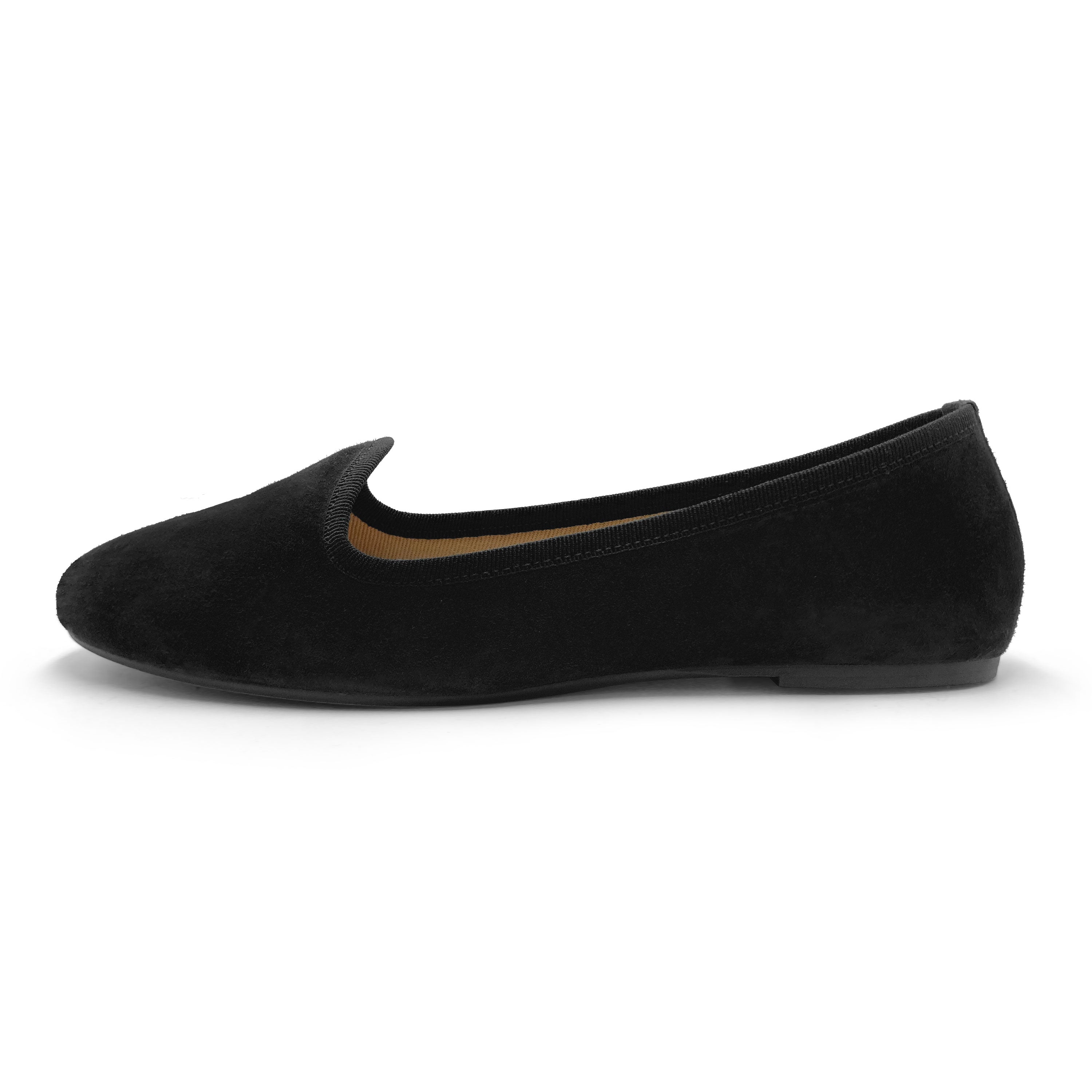 Black suede women's loafers