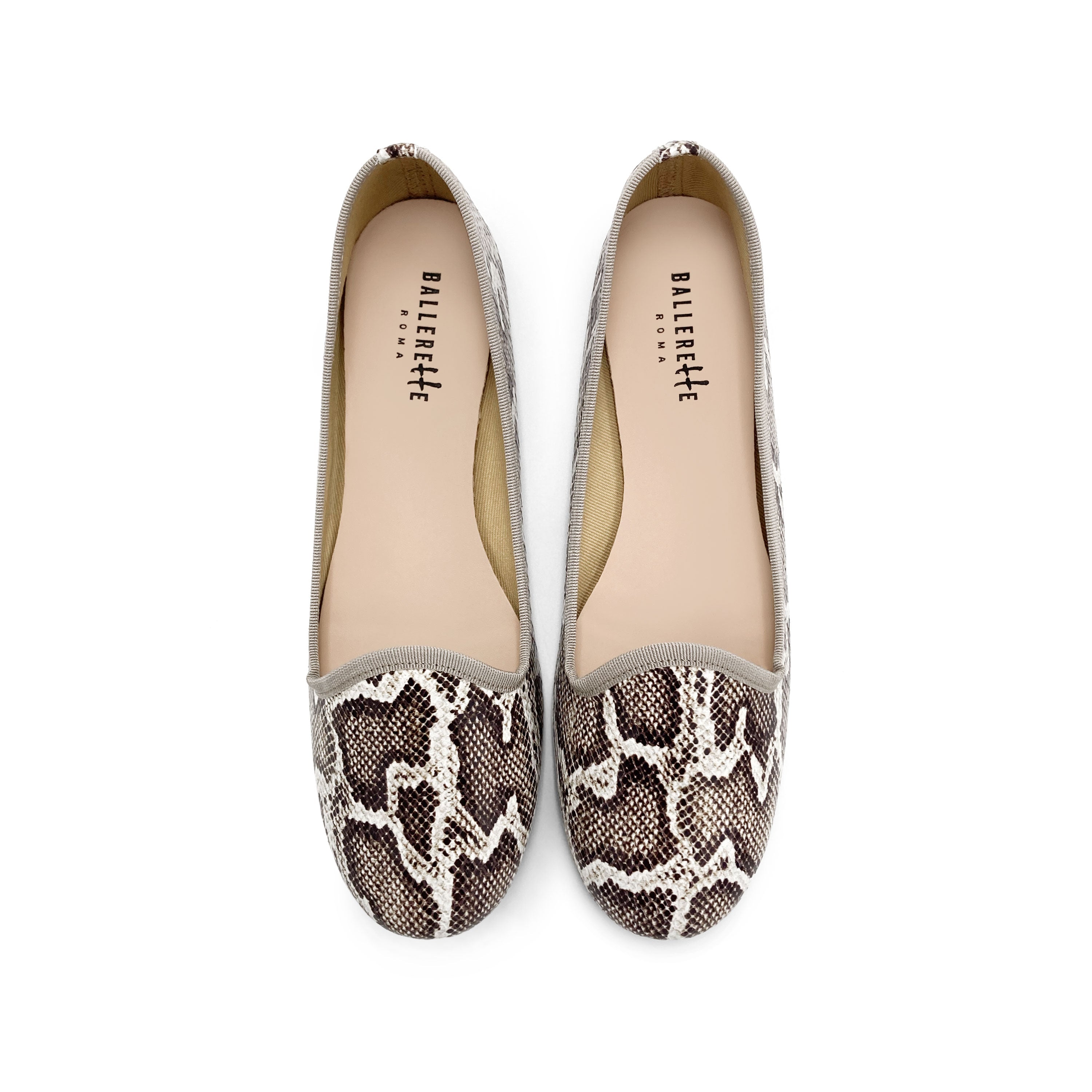 Women’s animal print python-effect leather loafers