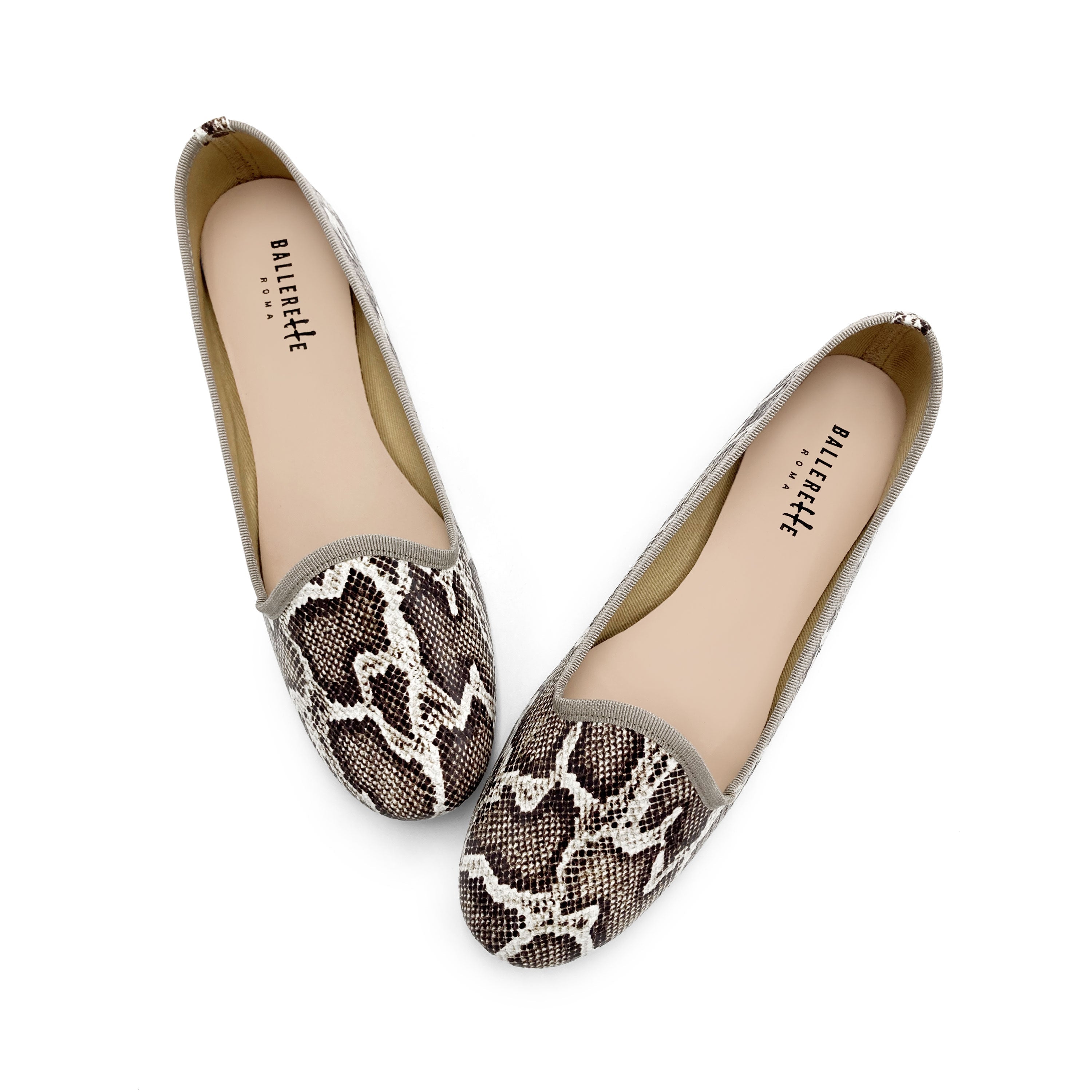 Women’s animal print python-effect leather loafers