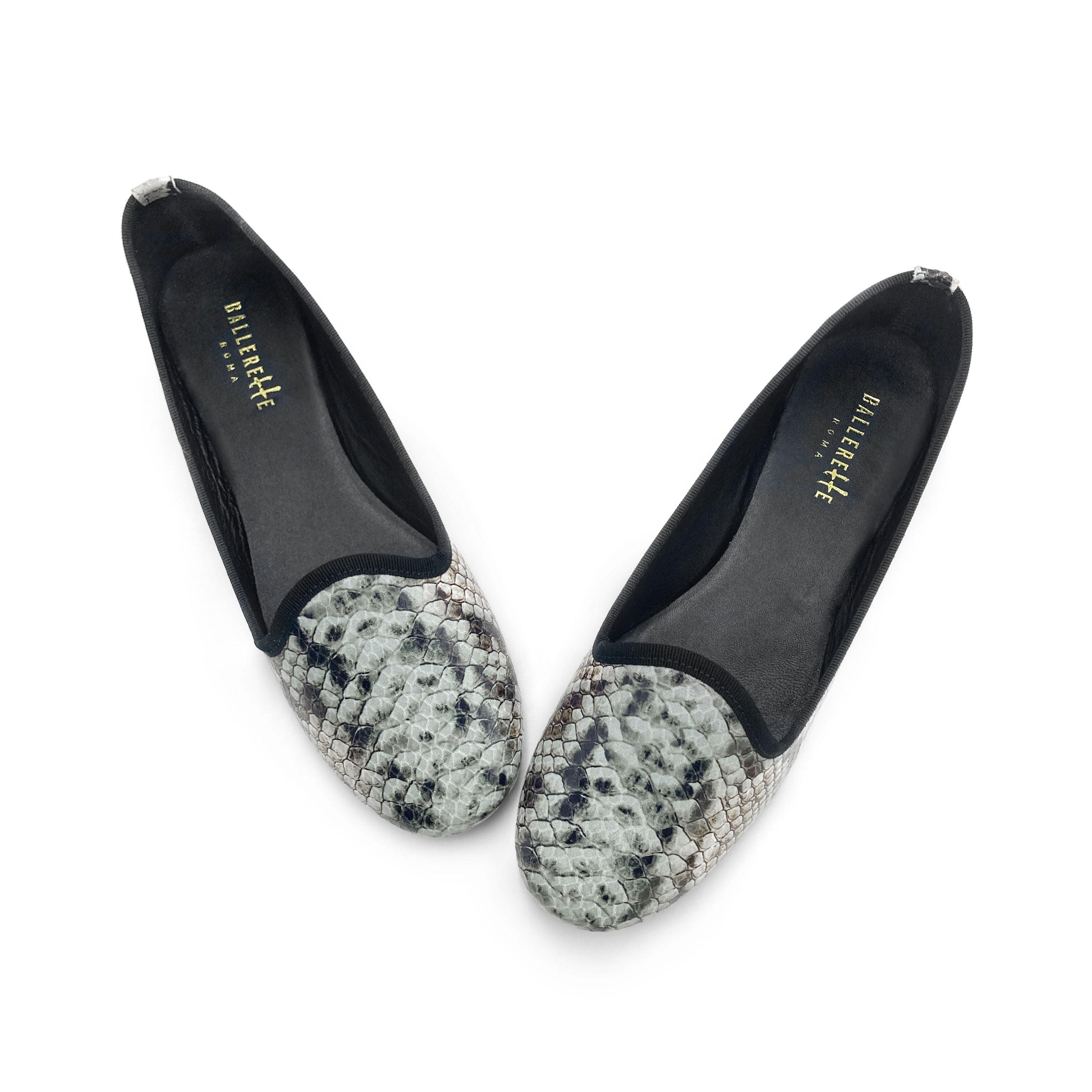 Women’s Snake Print Leather Loafers