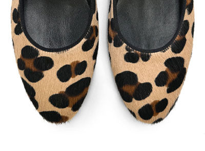 Animalier calf hair Mary Jane flats with strap