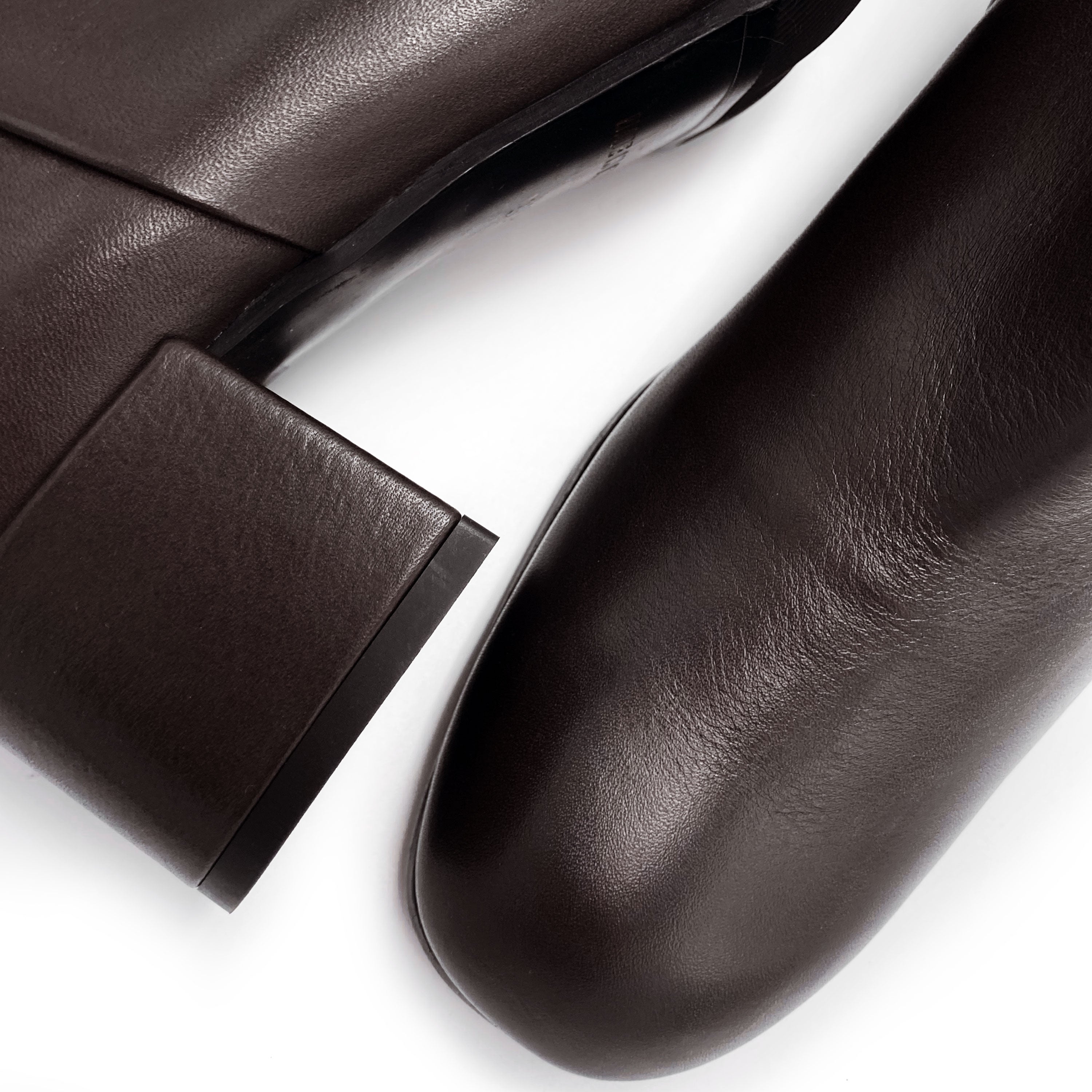 Comfortable brown ankle boots with heels